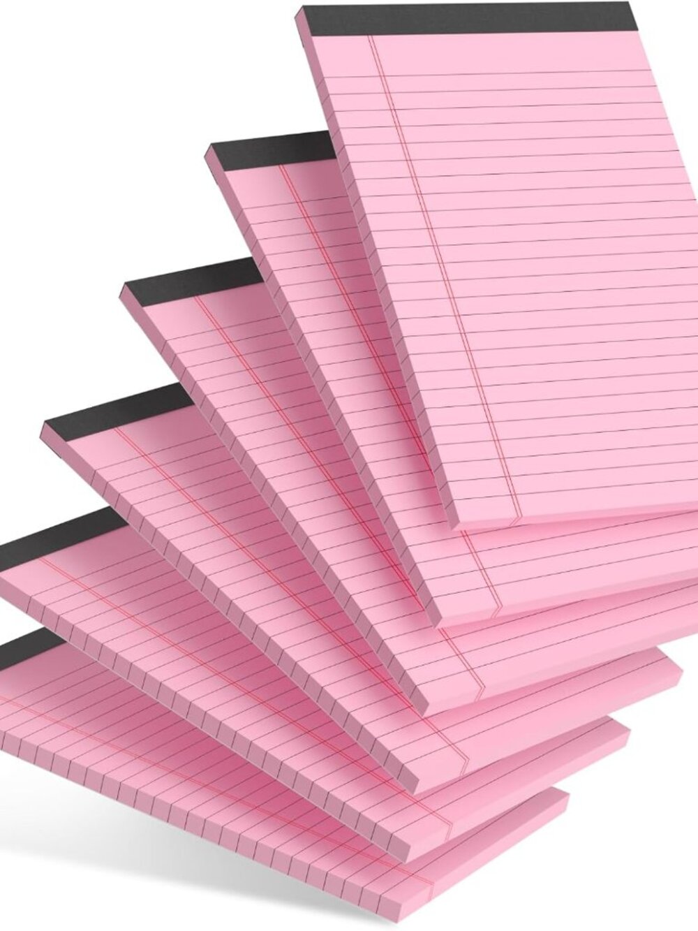6pcs Small Note Pad 5x8 College Ruled Pink Legal Pads Paper Notepads 6 Pack Stud